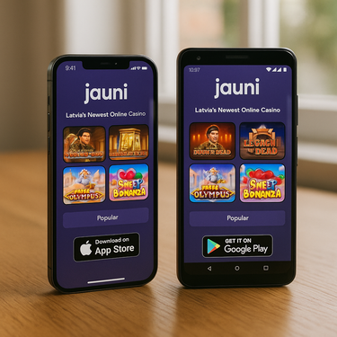 Jauni Casino - Mobiālās aplikācijas - iOS un Android